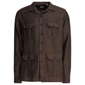 Borriello Men Linen Overshirt Jacket